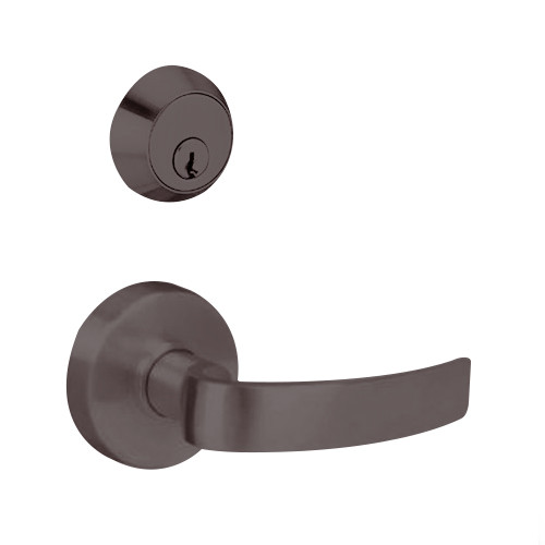 MSS-L-A-06-622 TownSteel Single Cylinder Holdback Heavy Duty Low Sectional Mortise Lock with Artistic Lever in Oil Rubbed Bronze