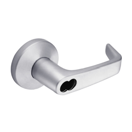 9K57A15KSTK626 Best 9K Series Dormitory or Storeroom Cylindrical Lever Locks with Contour Angle with Return Lever Design Accept 7 Pin Best Core in Satin Chrome