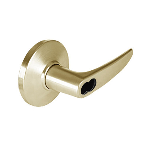 9K47H16DS3606 Best 9K Series Hotel Cylindrical Lever Locks with Curved without Return Lever Design Accept 7 Pin Best Core in Satin Brass