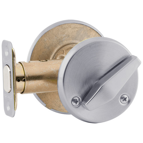 B581F-626 Schlage Grade 2 Fire Rated Door Bolt Inside Turn x Blank Plate in Satin Chrome