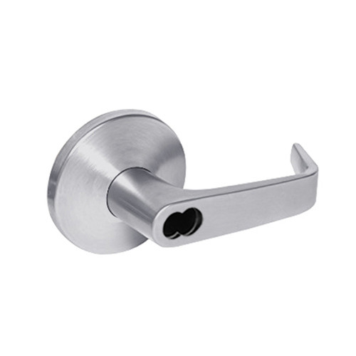 9K47HJ15LS3626 Best 9K Series Hotel Cylindrical Lever Locks with Contour Angle with Return Lever Design Accept 7 Pin Best Core in Satin Chrome