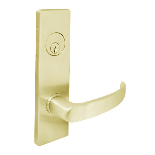 MSE-R-Q-08-629-IC TownSteel Single Cylinder Front Door / Corridor Heavy Duty Low Escutcheon Mortise Lock with Quest Lever Prep for SFIC in Bright Stainless Steel