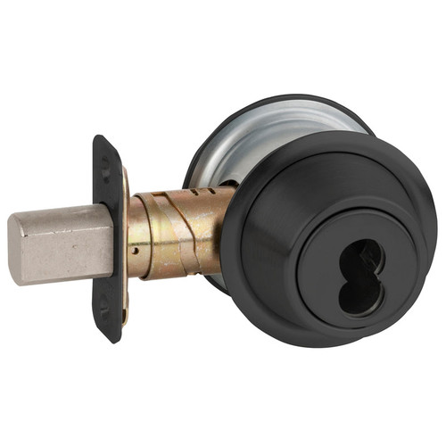 B563B-622 Schlage Grade 2 Classroom Deadbolt Lock with Less SFIC in Flat Black Coated