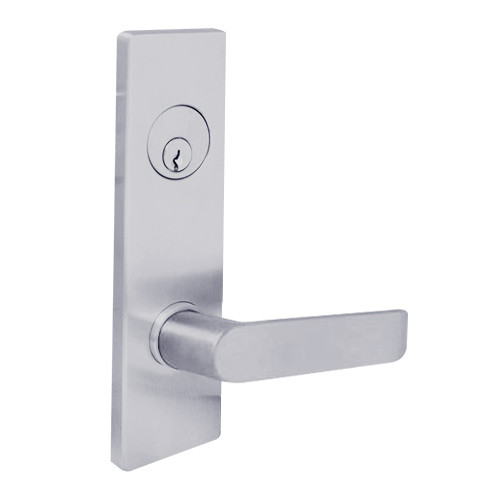 MSE-R-C-09-626-IC TownSteel Double Cylinder Apartment / Exit / Public Toilet Heavy Duty Low Escutcheon Mortise Lock with Congress Lever Prep for SFIC in Satin Chrome