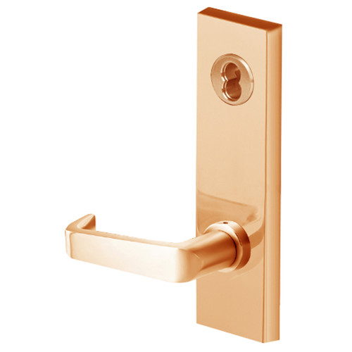 45H7TD15M612VIT Best 40H Series Dormitory with Deadbolt Heavy Duty Mortise Lever Lock with Contour with Angle Return Style in Satin Bronze