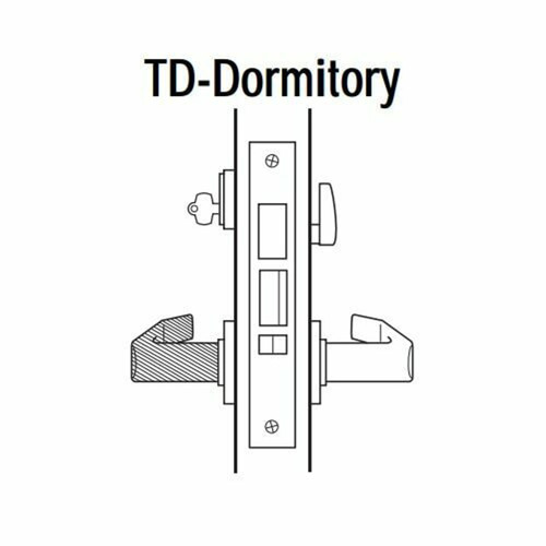 45H7TD12M625VIT Best 40H Series Dormitory with Deadbolt Heavy Duty Mortise Lever Lock with Solid Tube with No Return in Bright Chrome