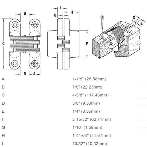 218-US10BL Soss Invisible Hinge