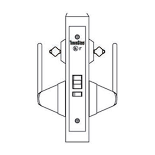 MRX-A-30-630-RH-SLFIC TownSteel Ligature Resistant Institutional Mortise Lock Double Cylinders with Arch Trim - Right Hand in Satin Stainless Steel