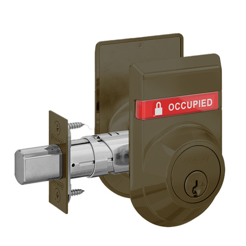B662P-613-OS-OCC-IS-LOC Schlage Grade 1 Double Cylinder Deadbolt with Dual Indicator in Oil Rubbed Bronze