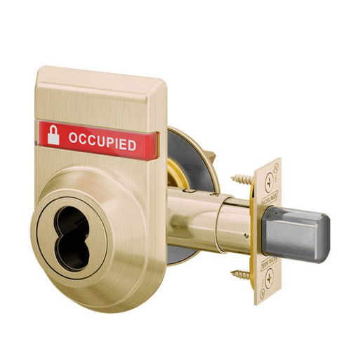 B660B-606-OS-OCC Schlage Grade 3 Single Cylinder Deadbolt with SFIC Prep, Less Core Outside Indicator in Satin Brass B660B-606-OS-OCC Schlage Grade 3 Single Cylinder Deadbolt with SFIC Prep, Less Core Outside Indicator in Satin Brass