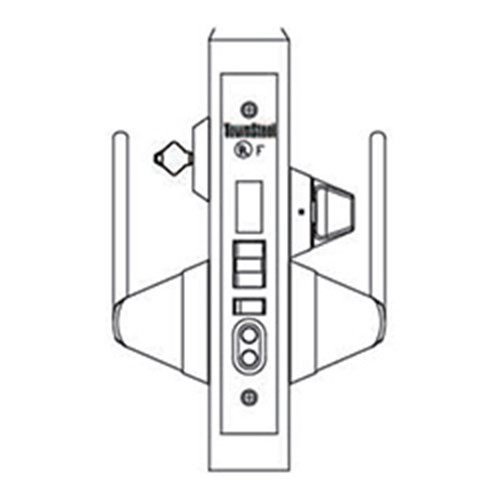 MRX-E-L-20-630-IC TownSteel Heavy Duty Anti-Ligature Entrance - Apartment - Dormitory with thumb turn x Levers Mortise Lock Single Cylinder with Escutcheon Trim in Satin Stainless Steel