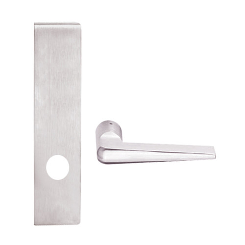 L9010-05L-629-RX Schlage L Series Passage Latch Commercial N Escutcheon, Request to Exit, Mortise Lock with 05 Cast Lever Design in Bright Stainless Steel