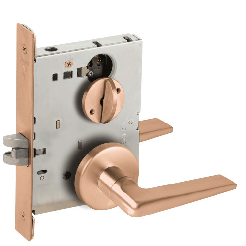 LV9040-05B-612 Schlage L Series Vandlgard - Privacy Commercial Mortise Lock with  05 Cast Lever - B Rose Design in Satin Bronze