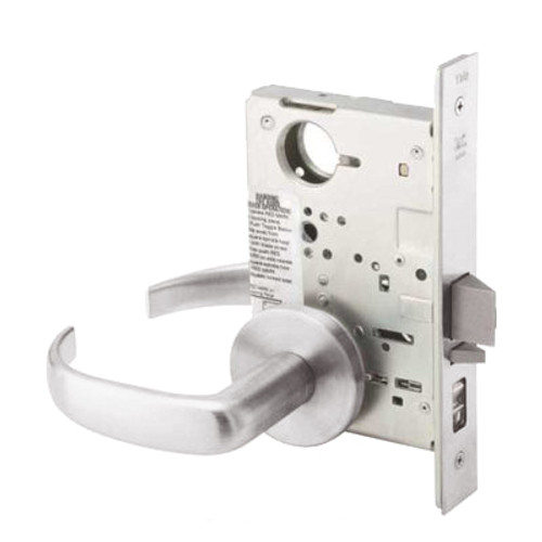 PBR8808-2FL-629-LC Yale 8800FL Series Less Cylinder Mortise Classroom Locks with Pacific Beach Lever in Bright Stainless Steel