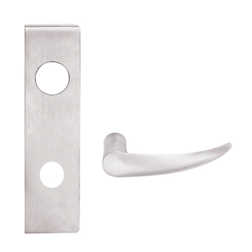 L9050B-OME-N-629 Schlage L Series Entrance Commercial Mortise Lock with Omega Lever Design Prepped for SFIC in Bright Stainless Steel