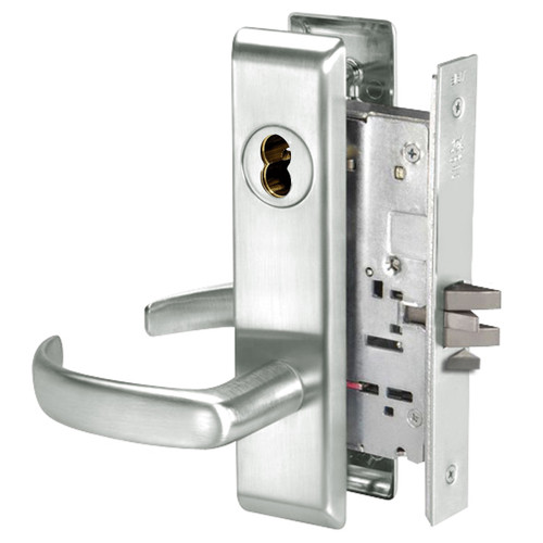 PBCN8812-2FL-618-ICLC Yale 8800FL Series Double Cylinder Mortise Classroom Security Deadbolt Locks with Pacific Beach Lever Lock Prepped LFIC in Bright Nickel