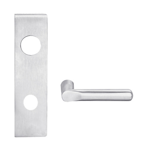 L9050B-18N-626-LX Schlage L Series Entrance Commercial - Latchbolt Monitor Mortise Lock with 18 Cast Lever Design Prepped for SFIC in Satin Chrome