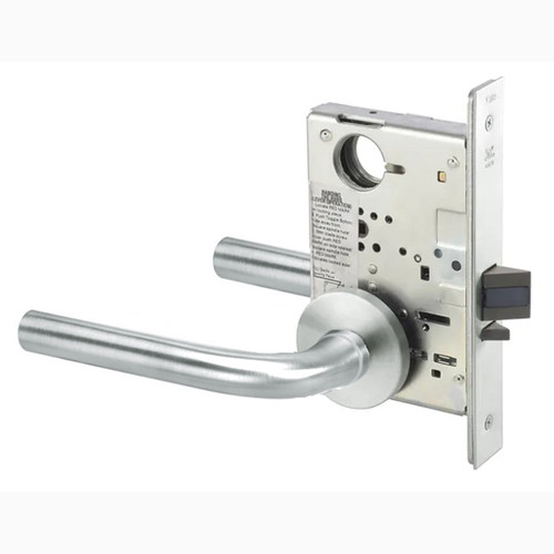 PNR8812-2FL-618-SFICLC Yale 8800FL Series Double Cylinder Mortise Classroom Security Deadbolt Locks with Pinehurst Lever Lock Prepped SFIC in Bright Nickel