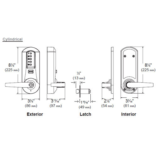 5011XKWL-026-41 Simplex Pushbutton Lever Lock with Kaba key