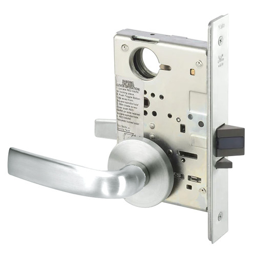 JNR8822FL-618-LC Yale 8800FL Series Less Cylinder with Deadbolt Mortise Bathroom Lock with Indicator with Jefferson Lever Lock Prepped LFIC in Bright Nickel JNR8822FL-618-LC Yale 8800FL Series Less Cylinder with Deadbolt Mortise Bathroom Lock with Indicator with Jefferson Lever Lock Prepped LFIC in Bright Nickel