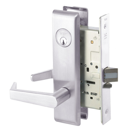 AUCN8805FL-629-MELR Yale 8800FL Series Single Cylinder Mortise Storeroom/Closet Locks with Augusta Lever in Bright Stainless Steel AUCN8805FL-629-MELR Yale 8800FL Series Single Cylinder Mortise Storeroom/Closet Locks with Augusta Lever in Bright Stainless Steel