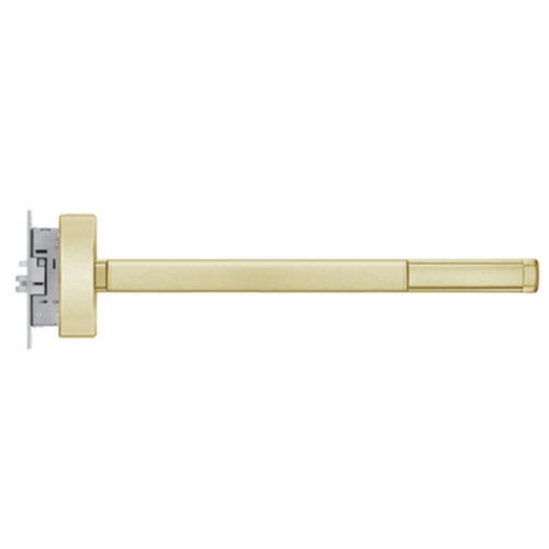 MLRTSFL2305-RHR-606-36 PHI 2300 Series Fire Rated Apex Mortise Exit Device with Motorized Latch Retraction and Touchbar Monitoring Prepped for Key Controls Thumb Piece in Satin Brass Finish