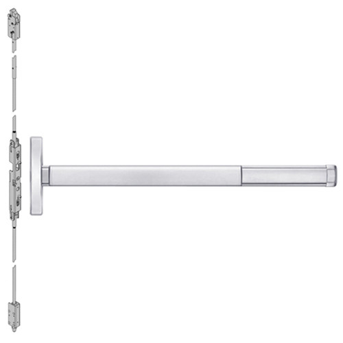 MLRTSFL2603-625-48 PHI 2600 Series Fire Rated Concealed Vertical Rod Exit Device with Motorized Latch Retraction and Touchbar Monitoring Prepped for Key Retracts Latchbolt in Bright Chrome Finish