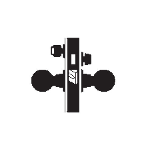 MA541L-QN-622 Falcon Mortise Locks MA Series Entry/Office QN Lever with Escutcheon Style Less Conventional Cylinder in Matte Black