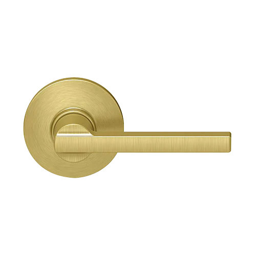 MA321-LTG-606 Falcon Mortise Locks MA Series Privacy with Latitude Lever in Satin Brass Finish