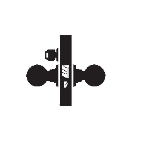 MA561L-LTG-622 Falcon Mortise Locks MA Series Classroom with Latitude Lever Less Conventional Cylinder in Matte Black