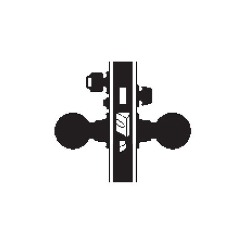 MA451L-LTG-622 Falcon Mortise Locks MA Series Hotel with Latitude Lever Less Conventional Cylinder in Matte Black