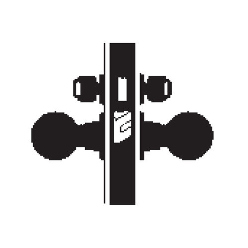 MA371L-LTG-605 Falcon Mortise Locks MA Series Store Door with Latitude Lever Less Conventional Cylinder in Bright Brass