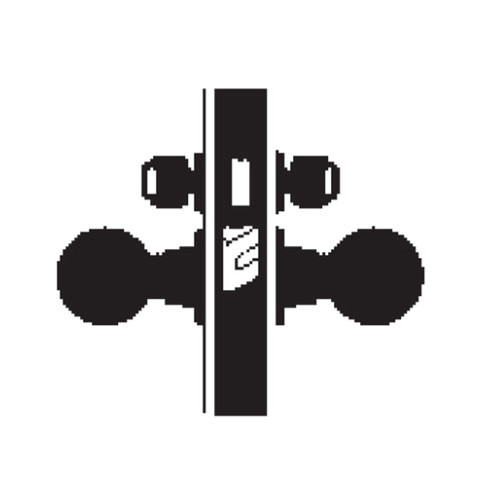 MA431L-LTG-622 Falcon Mortise Locks MA Series Classroom Security with deadbolt with Latitude Lever Less Conventional Cylinder in Matte Black