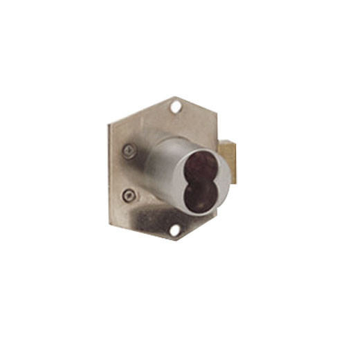 Olympus 725RD rim mount cabinet door deadbolt for BEST SFIC, satin chrome, right hand