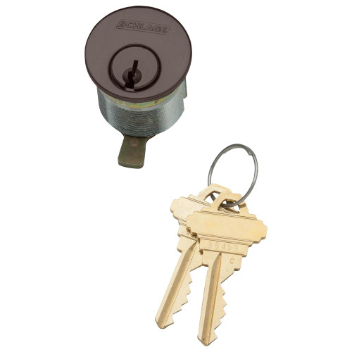 26-021-C-158-613 Schlage 1-5/8 In Mortise Cylinder 6-pin, C Keyway in Oil Rubbed Bronze