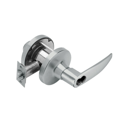 T351LD-A-619 Falcon T Series Cylindrical Closet Lock with Avalon Lever Style Less Cylinder in Satin Nickel Finish
