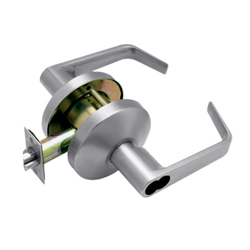 B501LD-D-626 Falcon B Series Single Cylinder Entry Lock with Dane Lever Style in Satin Chrome Finish