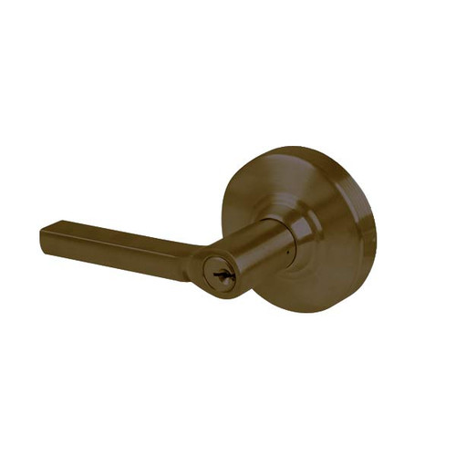 T501BD-LAT-613 Falcon T Series Cylindrical Entry Lock with Latitude Lever Style Prepped for SFIC in Oil Rubbed Bronze Finish