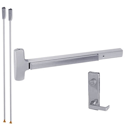 MEL25-V-L-DANE-US32-3-LHR Falcon Exit Device in Polished Stainless Steel