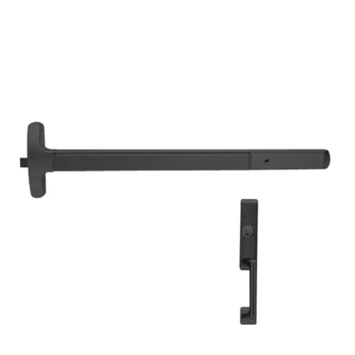 MEL24-R-NL-US19-4-LHR Falcon Exit Device in Flat Black Painted