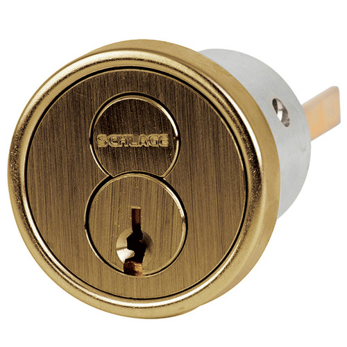 20-062-ICX-609 Schlage 1-1/2 In. FSIC Mortise Cylinder 6-pin, ICX Keyway in Antique Brass