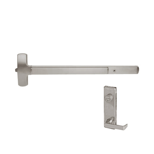 RXMELF-25-R-L-NL-DANE-US32D-3-RHR Falcon 25 Series Request to Exit Fire Rated Rim Exit Device with 510L-NL Dane Lever Night Latch Trim in Satin Stainless Steel