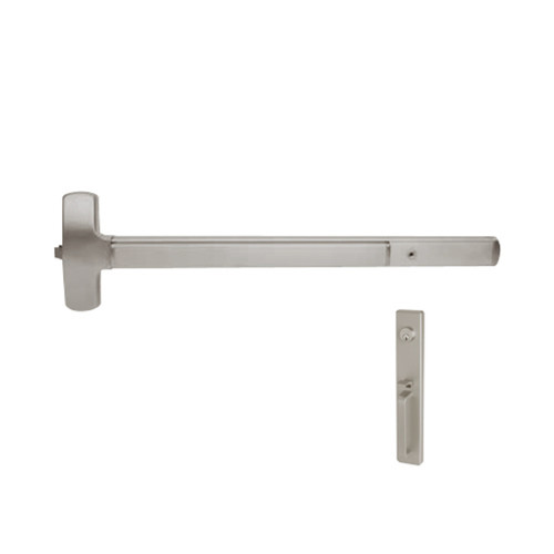 RXMELF-25-R-TP-US32D-4 Falcon 25 Series Request to Exit Fire Rated Rim Exit Device with 512TP Thumbpiece Trim in Satin Stainless Steel