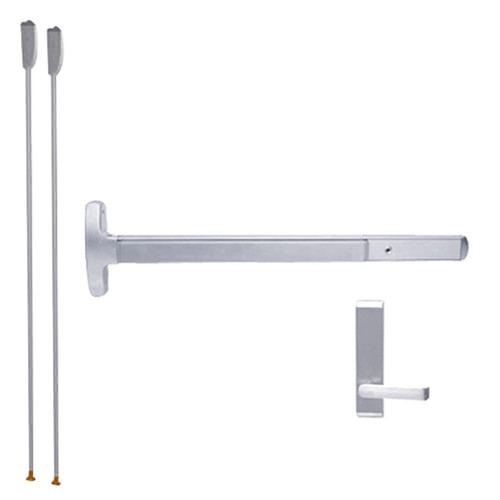 RXMEL24-V-L-BE-Dane-US26-4-LHR Falcon Exit Device in Polished Chrome