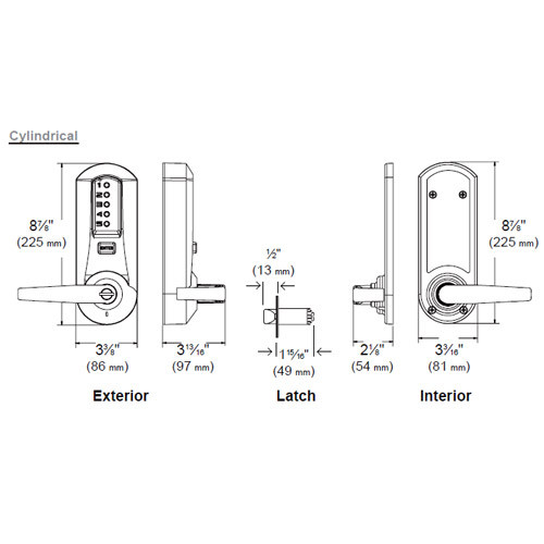 Simplex Pushbutton with Cylindrical Lock