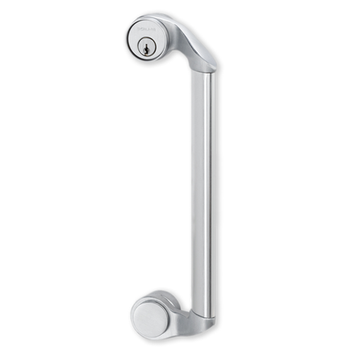 555NL-CA SPBLK - Von Duprin Grade 1 Pull Trim, Nightlatch Cylinder Assembly Function, Black Painted Finish, Non-Handed