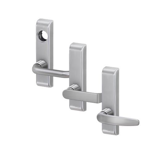 360L-BE-03 US3 LHR - Von Duprin Grade 1 Passage 03 Lever Trim, For Use With 33/35A Series Exit Devices, Bright Brass Finish, Left-Hand Reverse