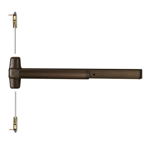 9847L-06 4 313 LHR Von Duprin 98 Series Classroom Concealed Vertical Rod Exit Device in Duranodic Dark Bronze