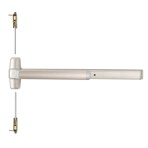 9847L-06 4 32D LHR Von Duprin 98 Series Classroom Concealed Vertical Rod Exit Device in Satin Stainless Steel