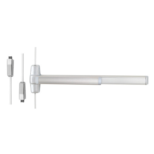 LXQEL9827L-06 4 26D LBR RHR Von Duprin 98 Series Classroom Surface Vertical Rod Exit Device in Satin Chrome